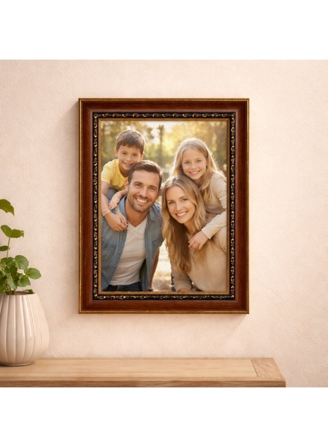 لومينا إطار صورة PVC مقاس A4 ‏21×30 سم – خفيف الوزن ومتين للعرض على الحائط أو الطاولة للصور والشهادات والأعمال الفنية، لون بني داكن - Image 3